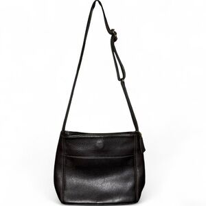 Vintage COACH Dark Brown Leather Shoulder Bag